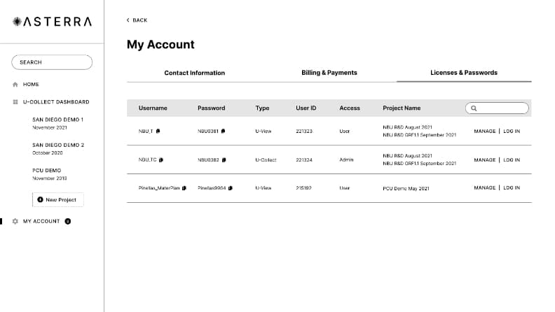 ASTERRA portal wireframe 9