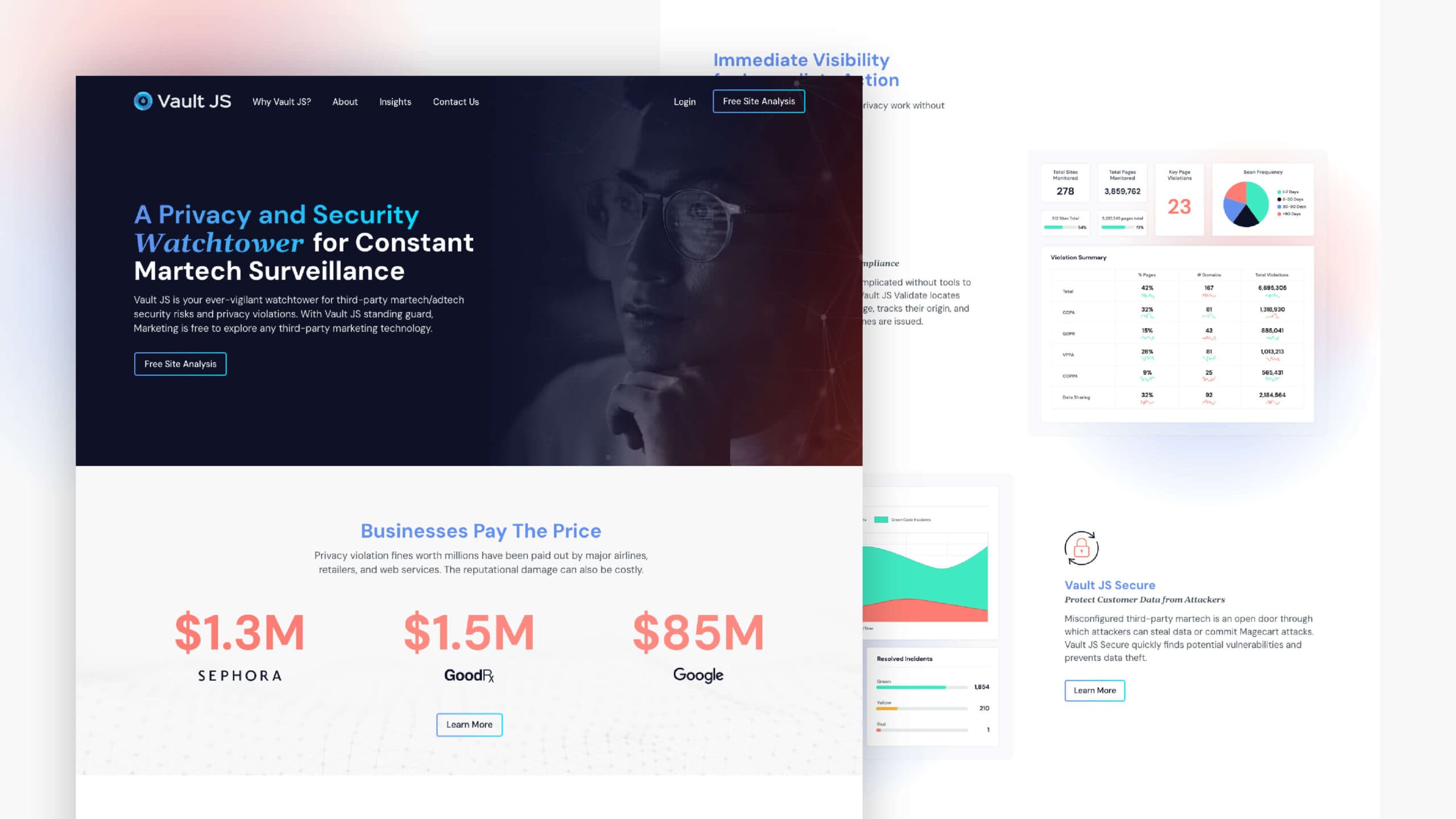 VaultJS Website Mockup 1